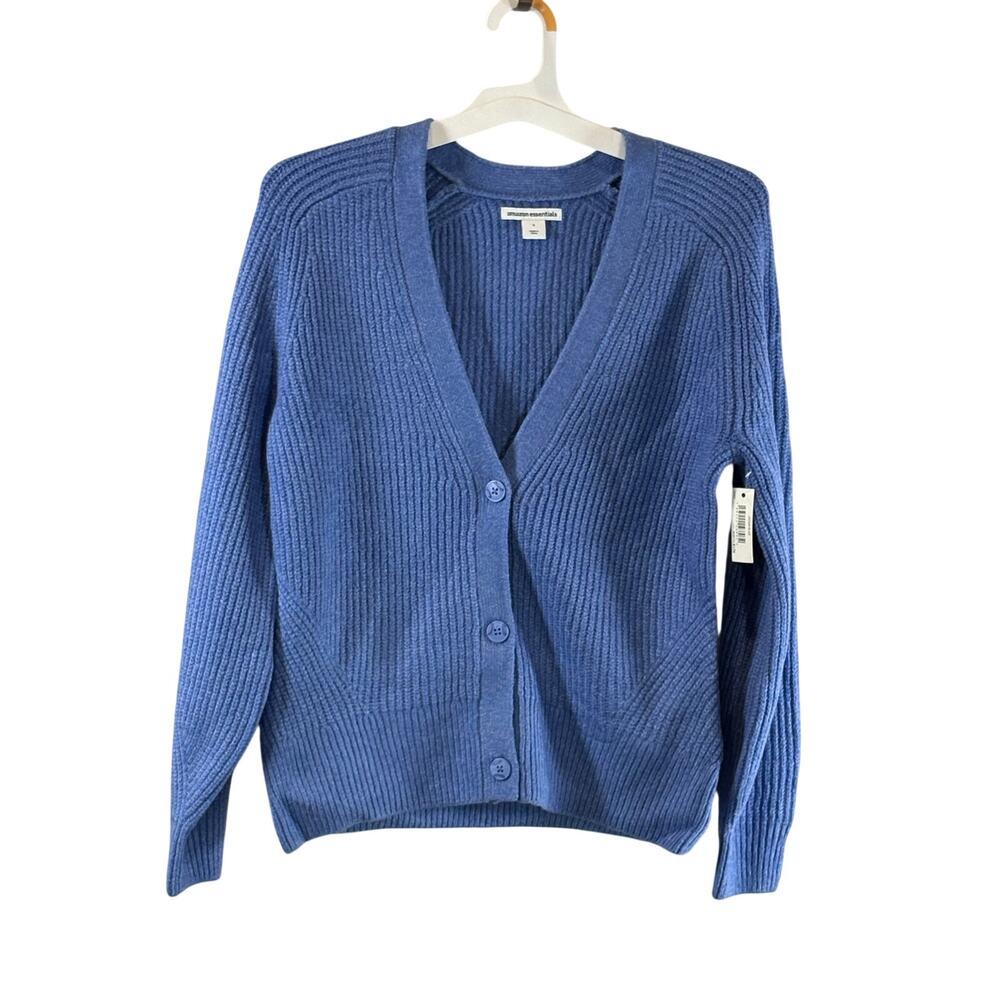 Amazon Essentials Women’s Cardigan, Blue, Size S, NWT